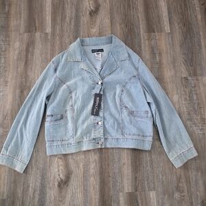 Revolt Jeans Women's Light Blue Denim Jacket Size 20